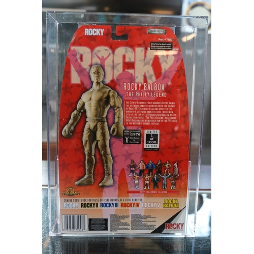 63 - Cased Rocky Balboa 'The Italian Stallion' 2006 Jakks Pacific Series 1 Exclusive Bronze Statue 1 of 1... 