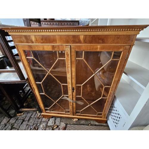 473 - Yew Astragal Glazed China Cabinet