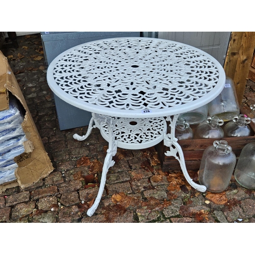 476 - Painted Aluminium Garden table