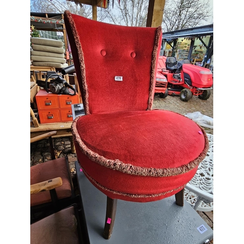 478 - Upholstered Buttonback Chair