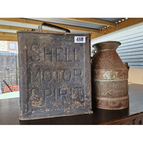 480 - Vintage Shell Petrol Can and a Dispenser