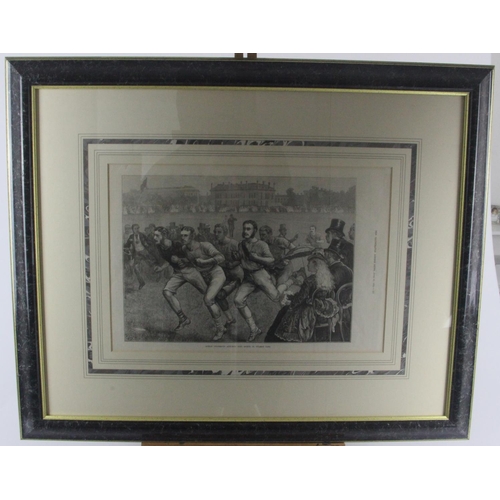 100 - Dublin University Club Sports in College Park - Antique Engraving 1874 - Custom High Quality Framing... 