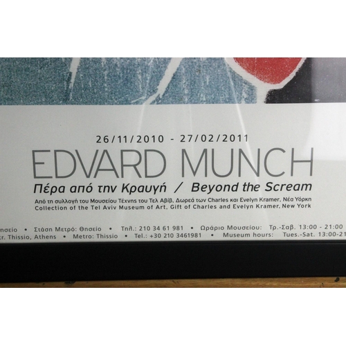 102 - Edvard Munch original poster, 'Beyond the Scream', for an exhibition of his work being held in Athen... 