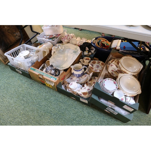 155 - 6 Boxes of assorted Ceramics to include James Kent Empress pattern dinner service, Tuscan China Tea ... 