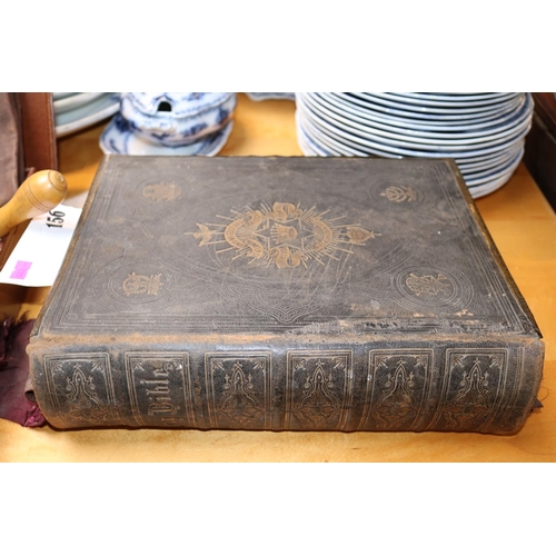 156 - Leather Bound Family Bible published by Adam & Co of Newcastle on Tyne