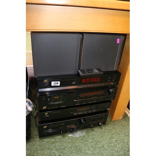 159 - Vintage Sansui Stereo system of of 4 stacking units and a Pair of Sony Stacking speakers