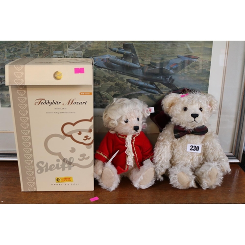 230 - Boxed Steiff Mozart Bear a Scottish Steiff Teddy Limited edition