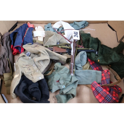 241 - Collection of assorted Action Man Costume and Plastic Rifles