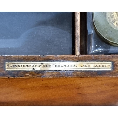 39 - Victorian Walnut Stationery Box Made by Partridge & Cozens, London. A Victorian walnut letter box, m... 