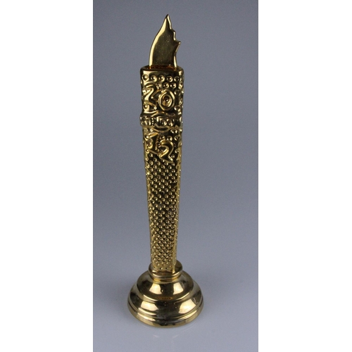 65 - Gary Seymour London 2012 Olympic ceramic gold-coloured Olympic Torch. Gary Seymour London 2012 Olymp... 