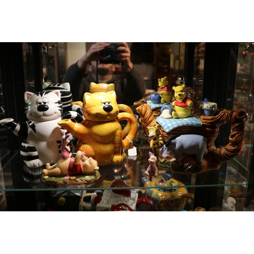 73A - Collection of Novelty Teapots to include Disney Showcase Winnie the Pooh, Liquorice Allsorts