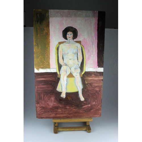 99 - Conrad Lewis RCA (1922-2005) Seated Lady, Oil. Lewis was a lecturer in Sculpture, Art History & Draw... 