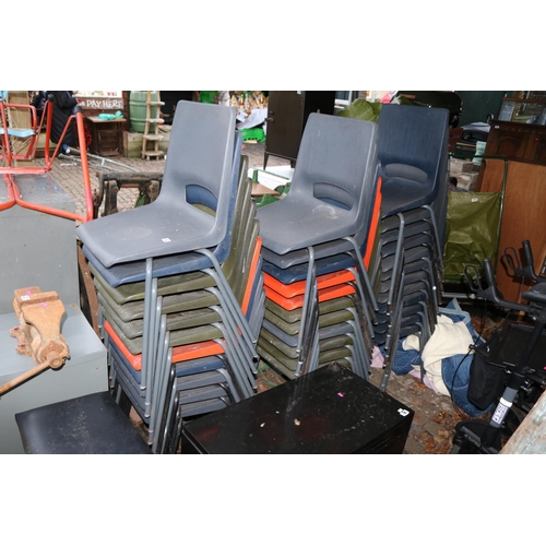 432 - Large Collection of Plastic stacking chairs