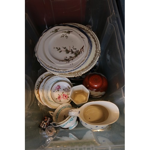 143 - 3 Boxes of assorted Ceramic's to include Devon Fielding's, Wedgwood, Booths etc