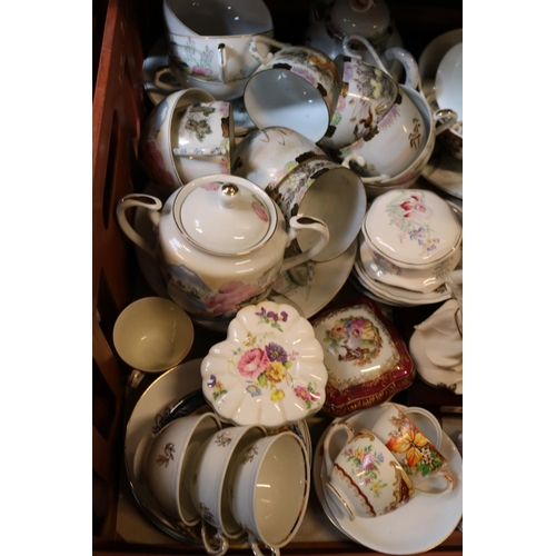 120 - 2 Large Trays of assorted House clearance ceramics and bygones to include Worcester, Wedgwood etc