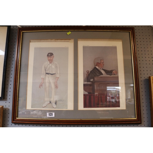 121 - Framed Pair of Vanity Fair prints to include Cricketer and Judge