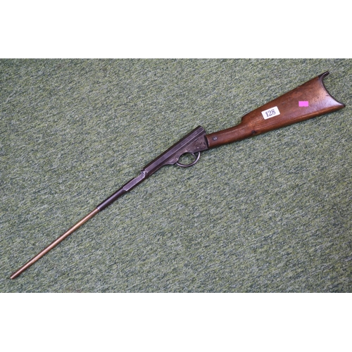 128 - A rare 19th century American air rifle, by H M Quackenbush, Herkimer, New York, patent June 6th 1876... 