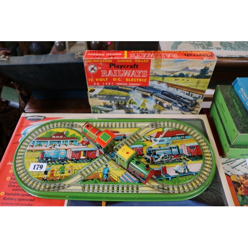 179 - Collection of Vintage Children's toys to include Zippity Speedway, Inclination, Tin Plate British Cl... 