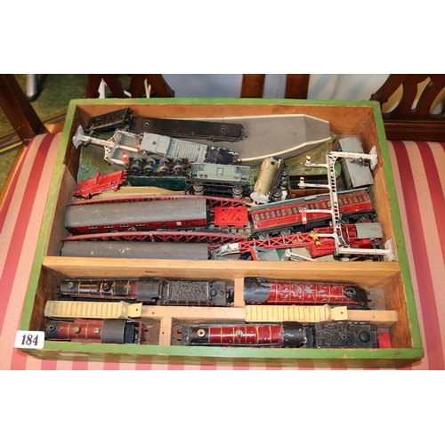 184 - Cased Hornby Dublo Train set with assorted stock and track