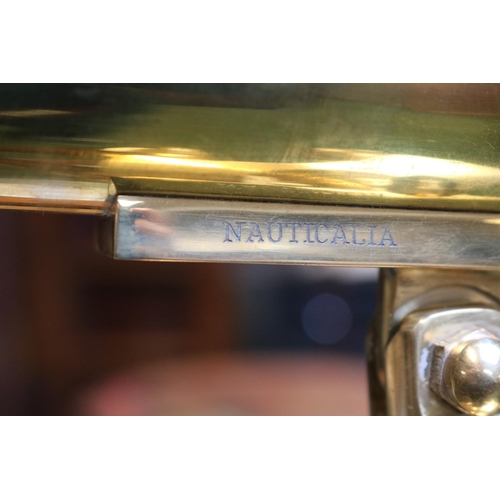 193 - Nauticalia 20thC Brass Telescope on wooden tripod base