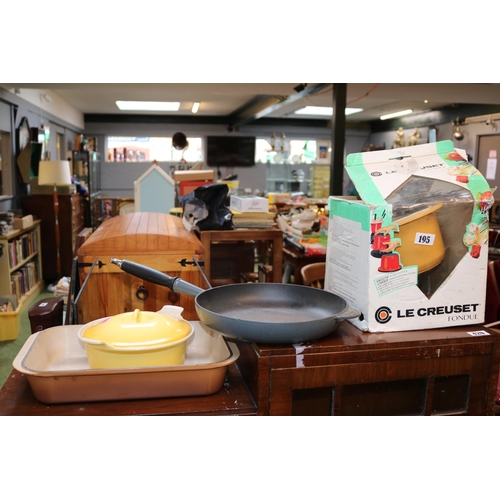 195 - Collection of Le Creuset and a Fondue Set