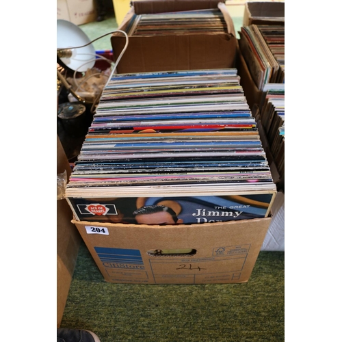 204 - Box of assorted Vinyl Records inc. Chris De Burgh, Paul McCartney etc