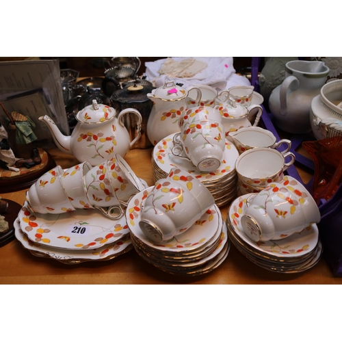 210 - Royal; Stafford Honesty pattern Bone China Tea set