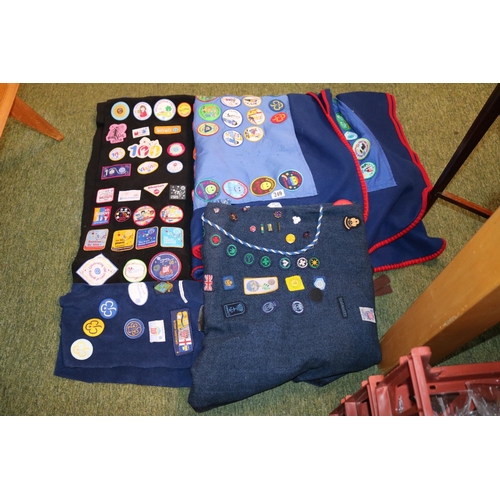 249 - Girl Guides Blankets and Ponchos with assorted Badges