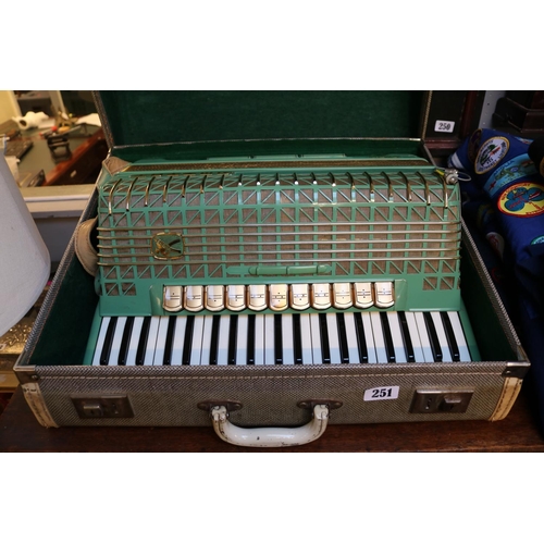 251 - Cased Hohner Atlantic IV De Luxe Piano Accordion