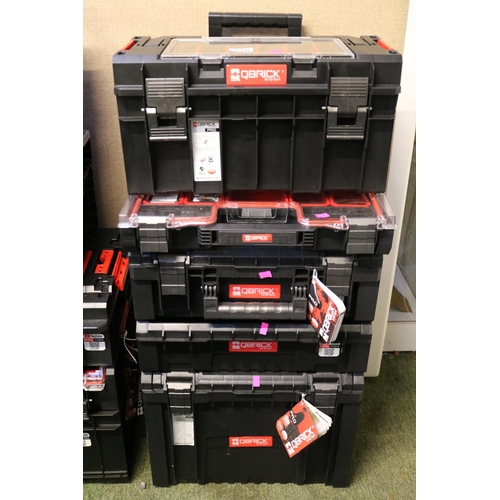 278 - Brand New Q Brick System Set of 4 Toolboxes on trolley