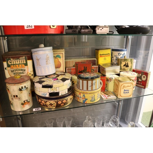 285 - Large Collection of assorted Biscuit Tins and boxes