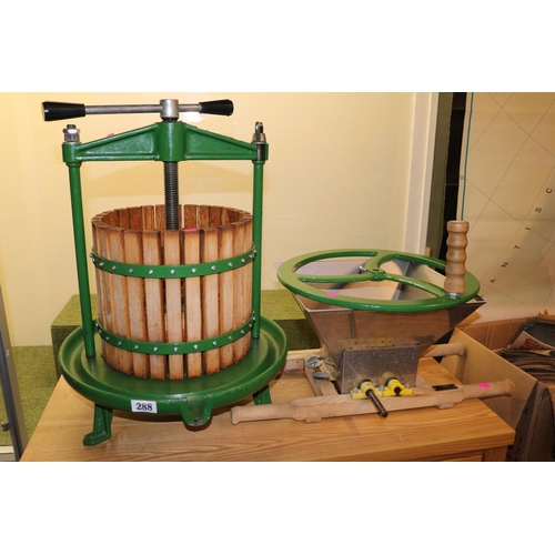 288 - Vigo Limited No.3 Cider Press and Vigo Fruit Mulcher