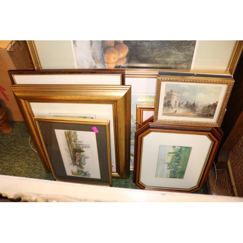 304 - Collection of assorted Framed Pictures and Prints, Ribbon Framed mirror