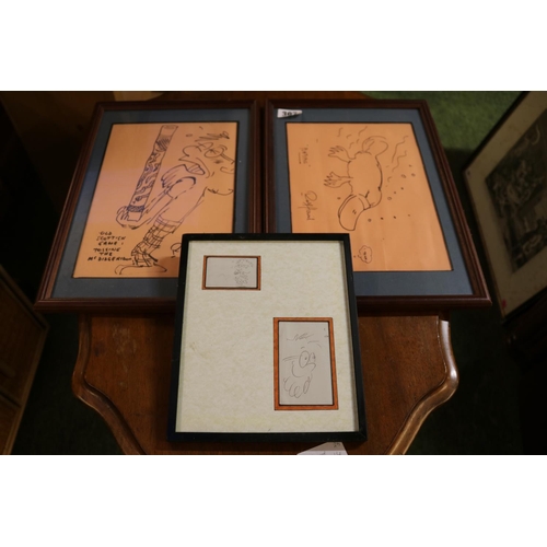 307 - Rolf Harris (1930-2023) three original sketches comprising of 