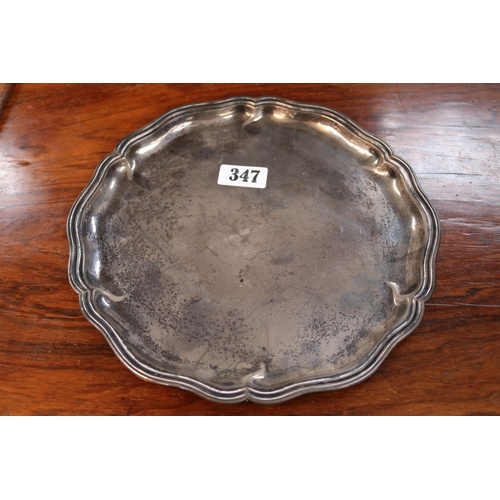 347 - Strube & Son of Leipzig 925 Silver Tray 410g total weight 27cm in Diameter