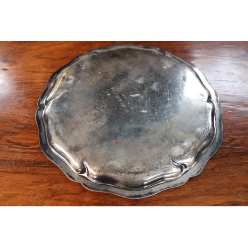 347 - Strube & Son of Leipzig 925 Silver Tray 410g total weight 27cm in Diameter