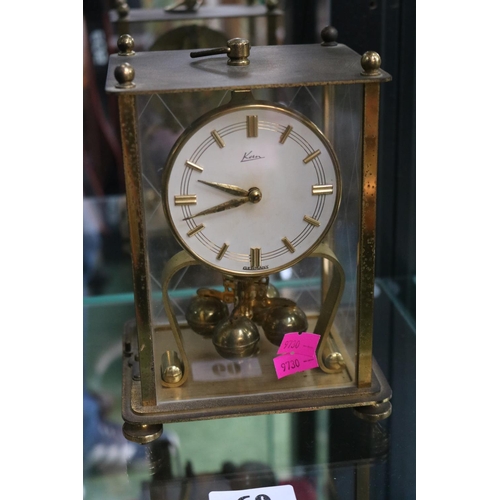 60 - Brass cased Kan of Germany Carriage clock with baton dial