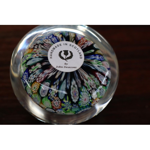 84 - John Deacons of Scotland Millefiori paperweight and a similar paperweight