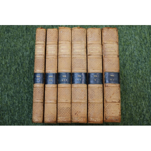 99 - The Complete History of the County of Yorkshire by Thomas Allen 6 Volumes with Leather bound spine