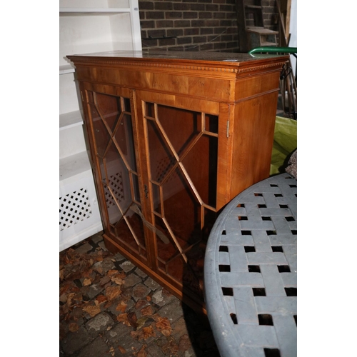 490 - Yew Glazed China Cabinet