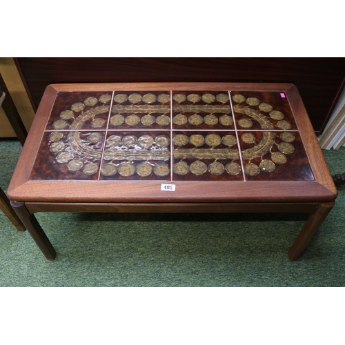 405 - Mid Century Nathan Teak Tile topped Coffee table