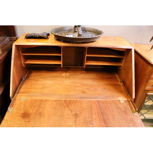 437 - Mid Century Fall Front Walnut Bureau