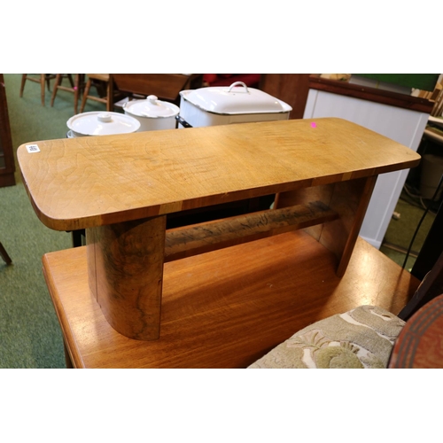 441 - Art Deco Walnut Low side table with curved ends