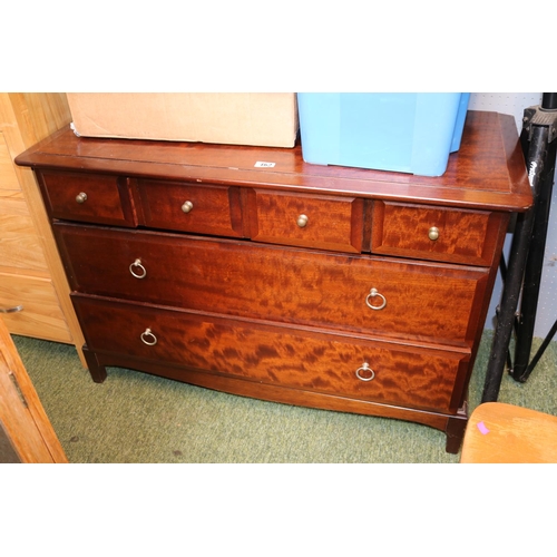 462 - Stag Chest of 4 over 2 drawers with metal drop handles