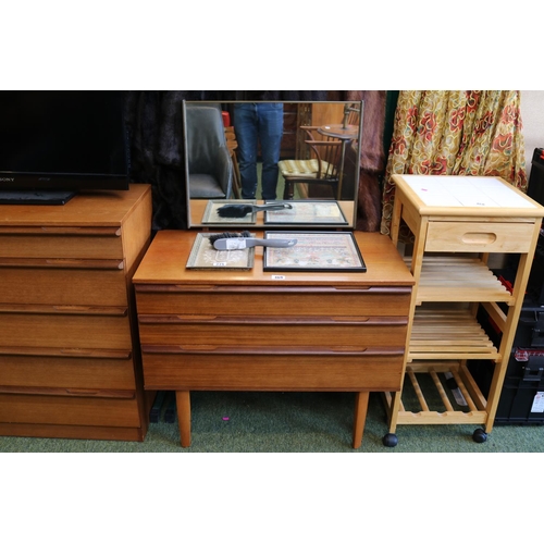 469 - Avalon Mid Century Dressing table of 3 drawers and tapering legs