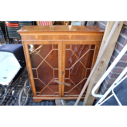 490 - Yew Glazed China Cabinet