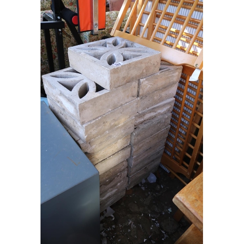 514 - Collection of Concrete Wall bricks