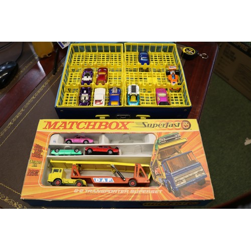 231 - Collection of Vintage Children's Toys inc. Matchbox Carry case, Corgi Rockets Grand Canyon Speed Cir... 