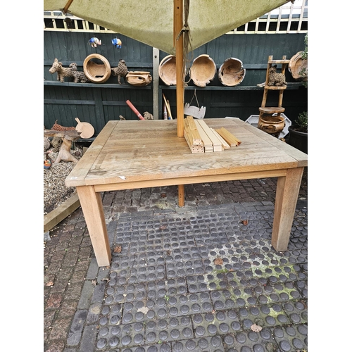 527 - Large Oak Square Table