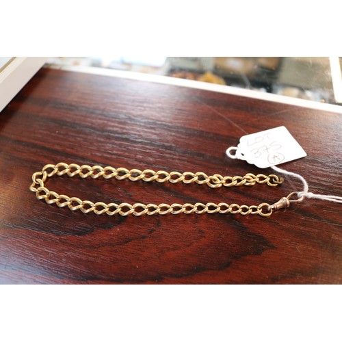 375a - Victorian Gents Yellow gold Watch chain (tests as higher than 9ct) with 15ct marked clasp 54g total ... 